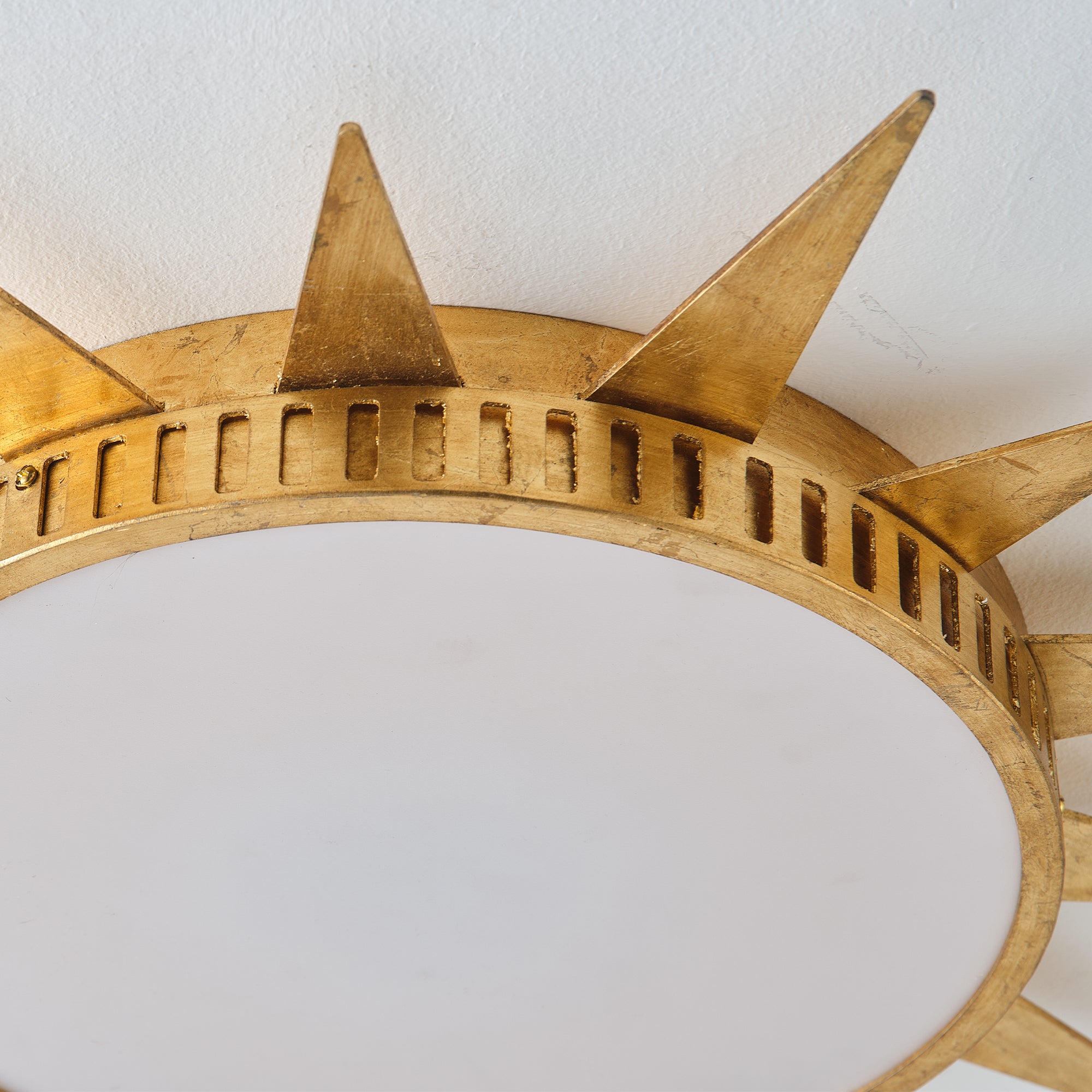 Dana Golden Sunburst 25 Inch LED Flush Mount Ceiling Light