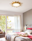 Dana Golden Sunburst 25 Inch LED Flush Mount Ceiling Light