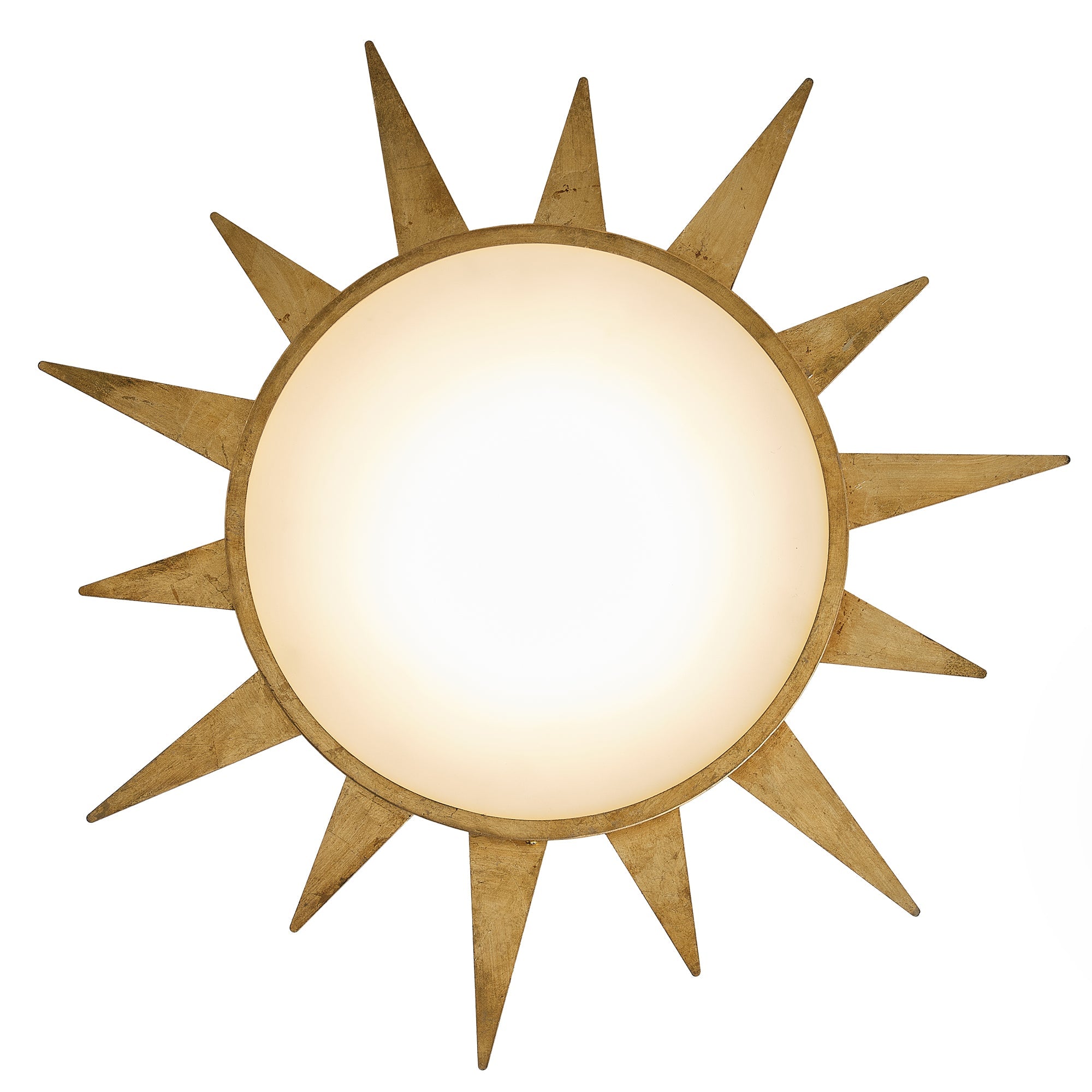 Dana Golden Sunburst 25 Inch LED Flush Mount Ceiling Light