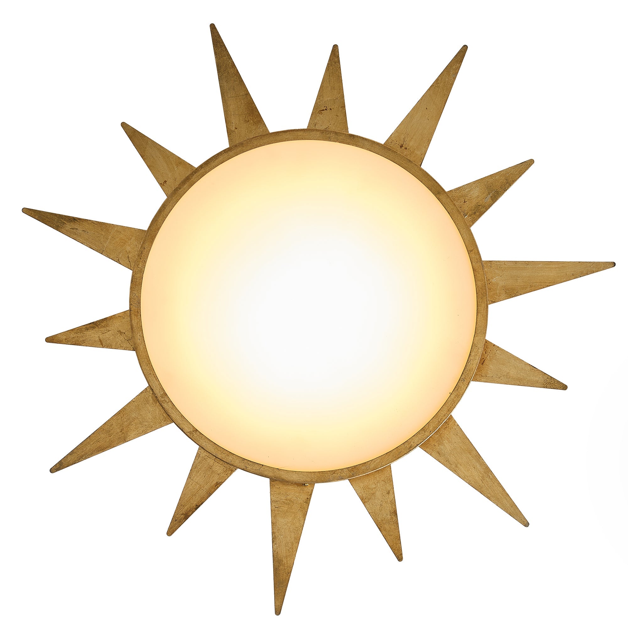 Dana Golden Sunburst 25 Inch LED Flush Mount Ceiling Light