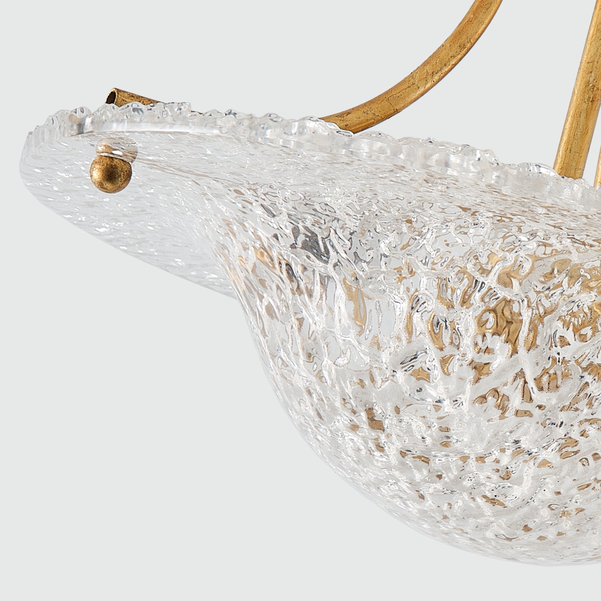 3 Light Page Golden Semi Flush 16 Inch Flush Mount Ceiling Light