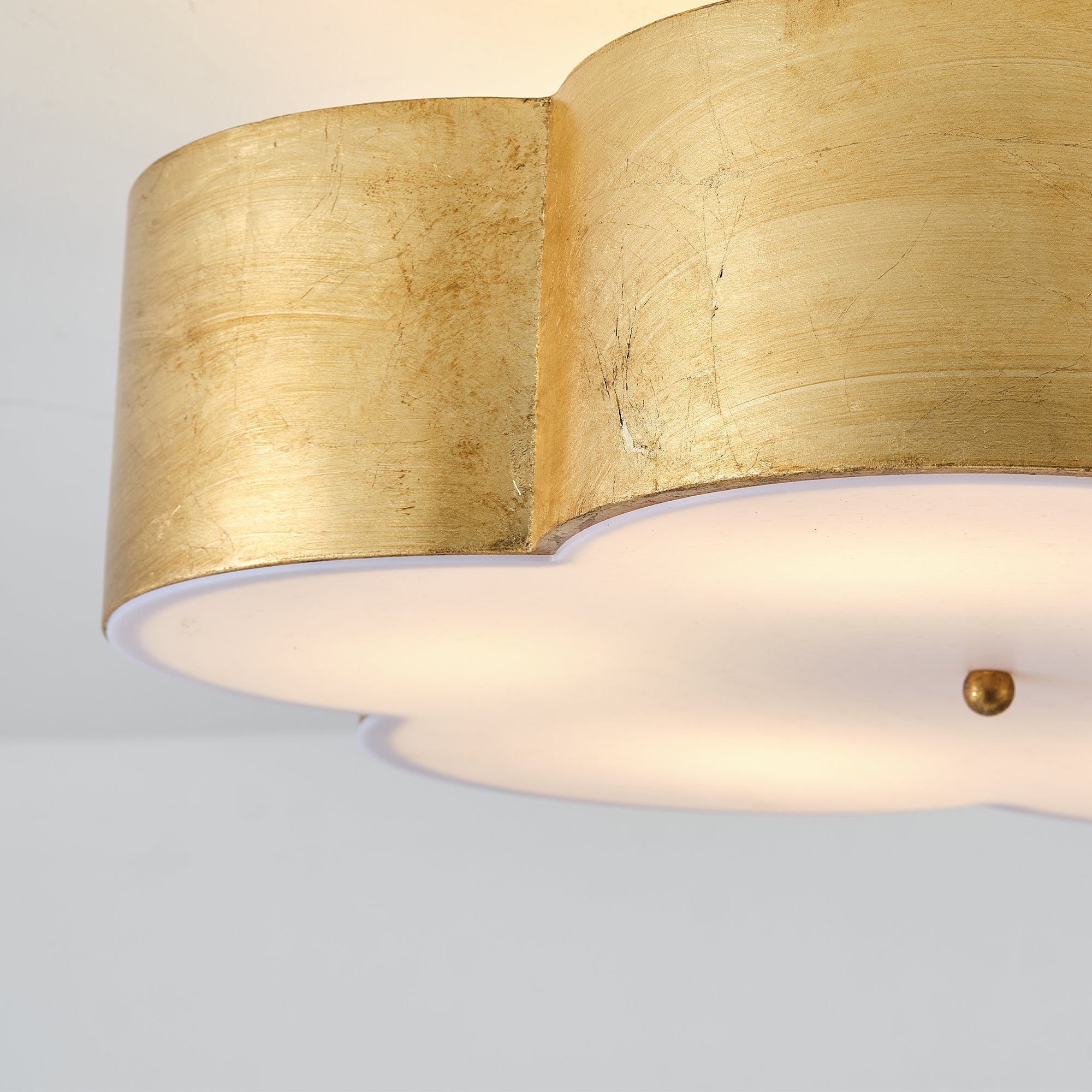 Joyce 5 Light Golden Semi Flush 20 Inch Flush Mount Ceiling Light