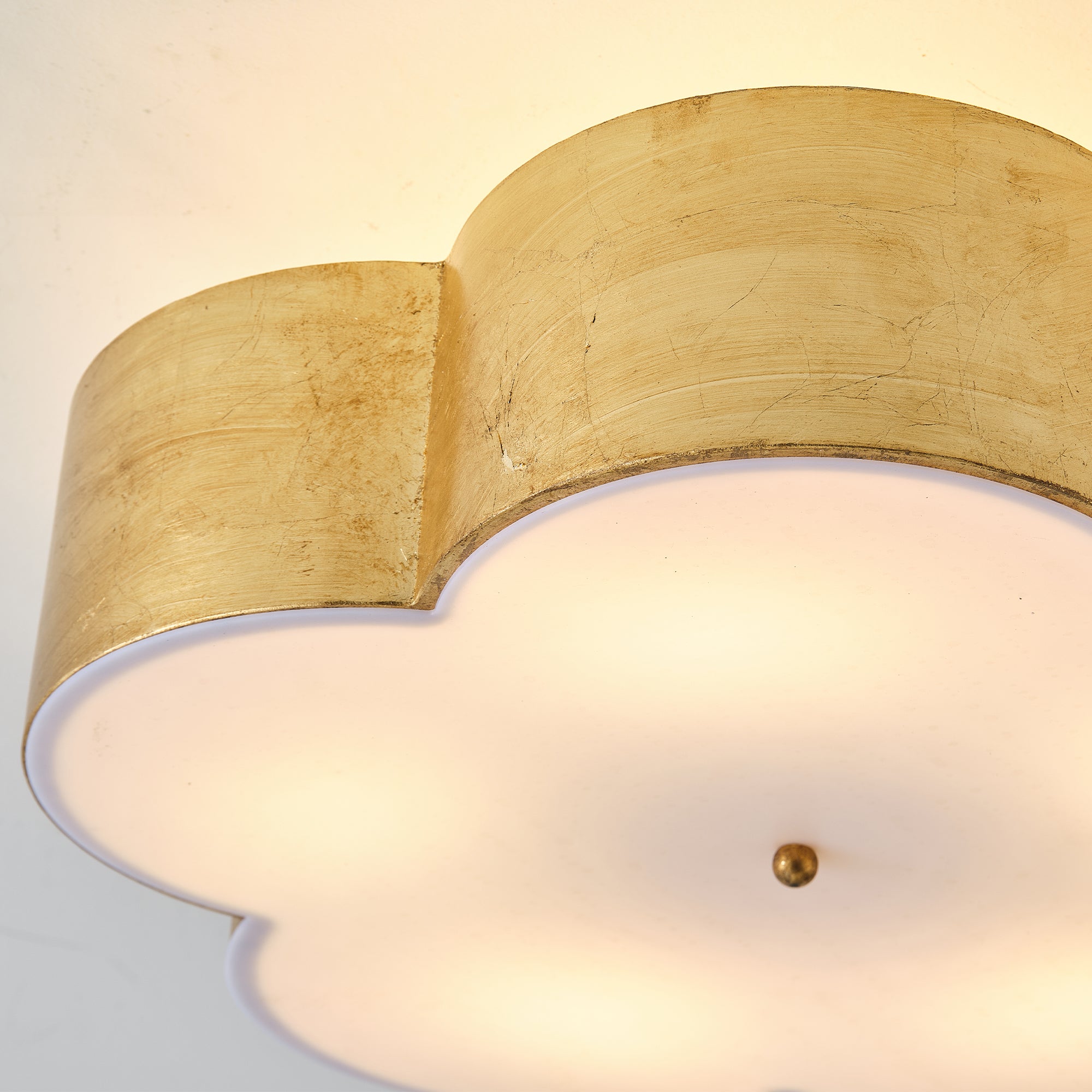 Joyce 5 Light Golden Semi Flush 20 Inch Flush Mount Ceiling Light