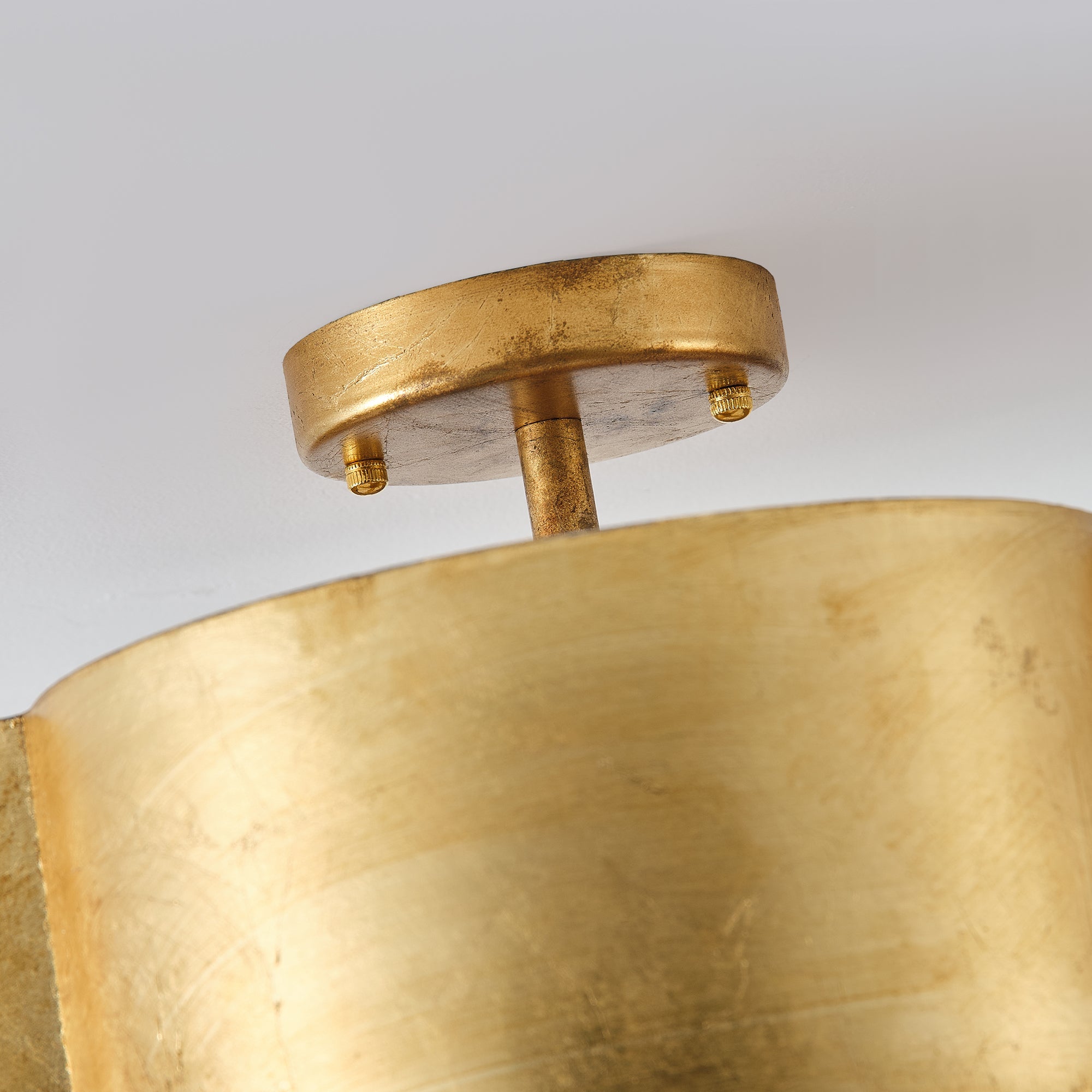 Joyce 5 Light Golden Semi Flush 20 Inch Flush Mount Ceiling Light