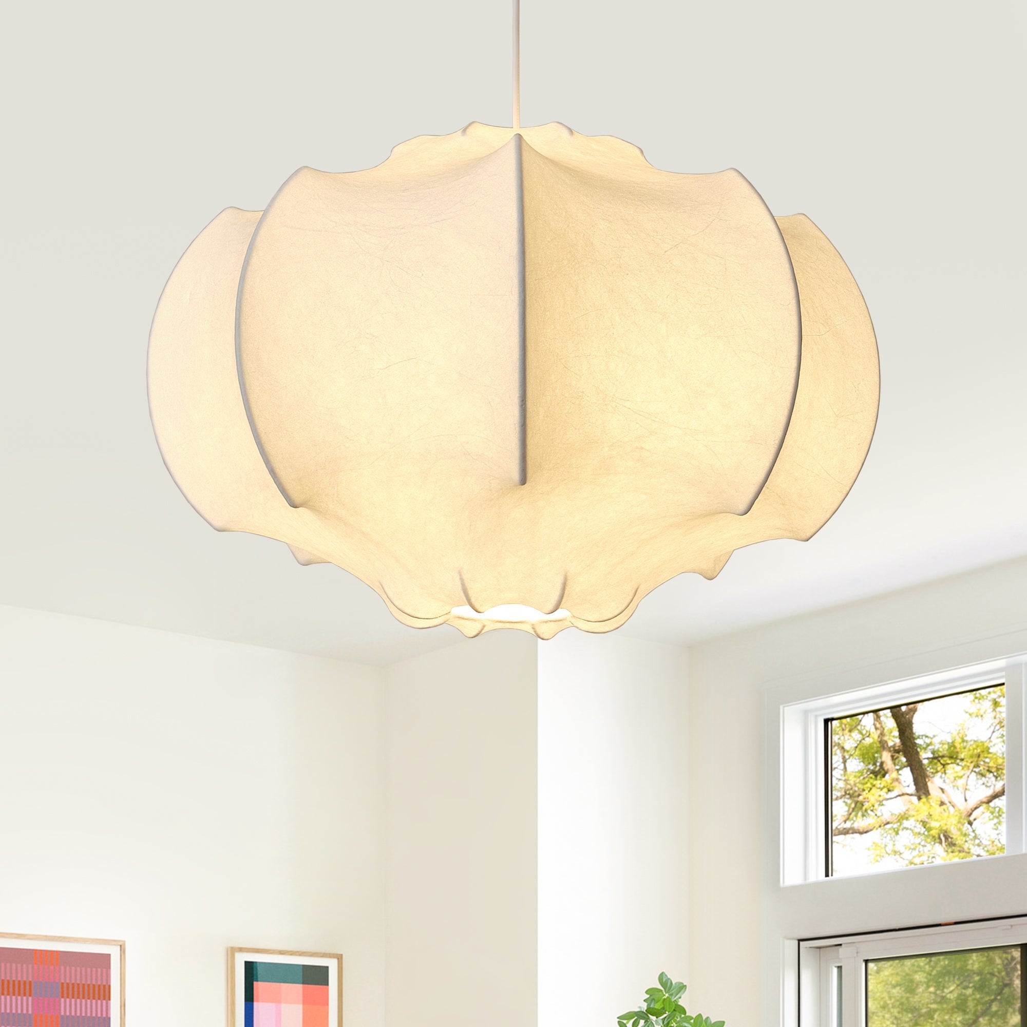 Bevis 3 Light White Wabi Sabi 24 Inch Pendant Light