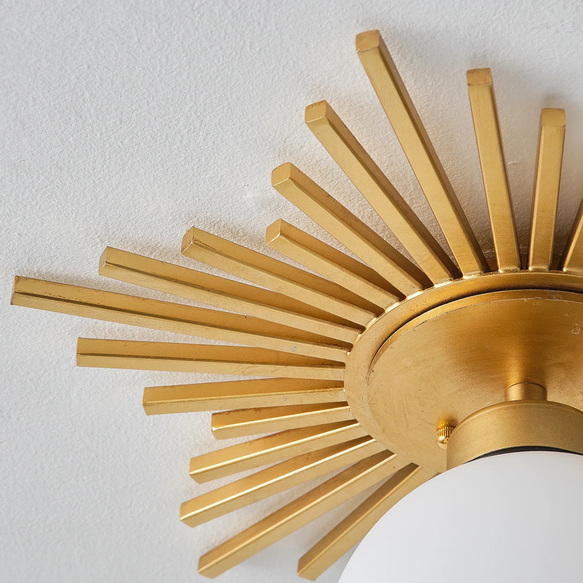 Iris 1 Light Golden Semi Flush Mount Ceiling Light 18 Inch