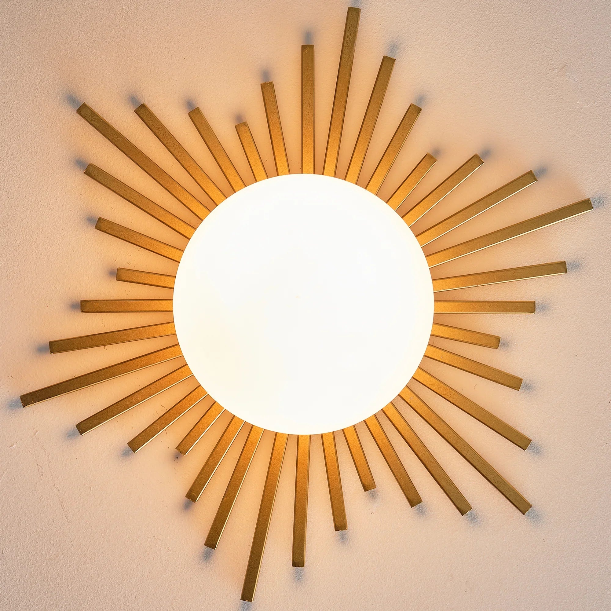 Iris 1 Light Golden Semi Flush Mount Ceiling Light 18 Inch