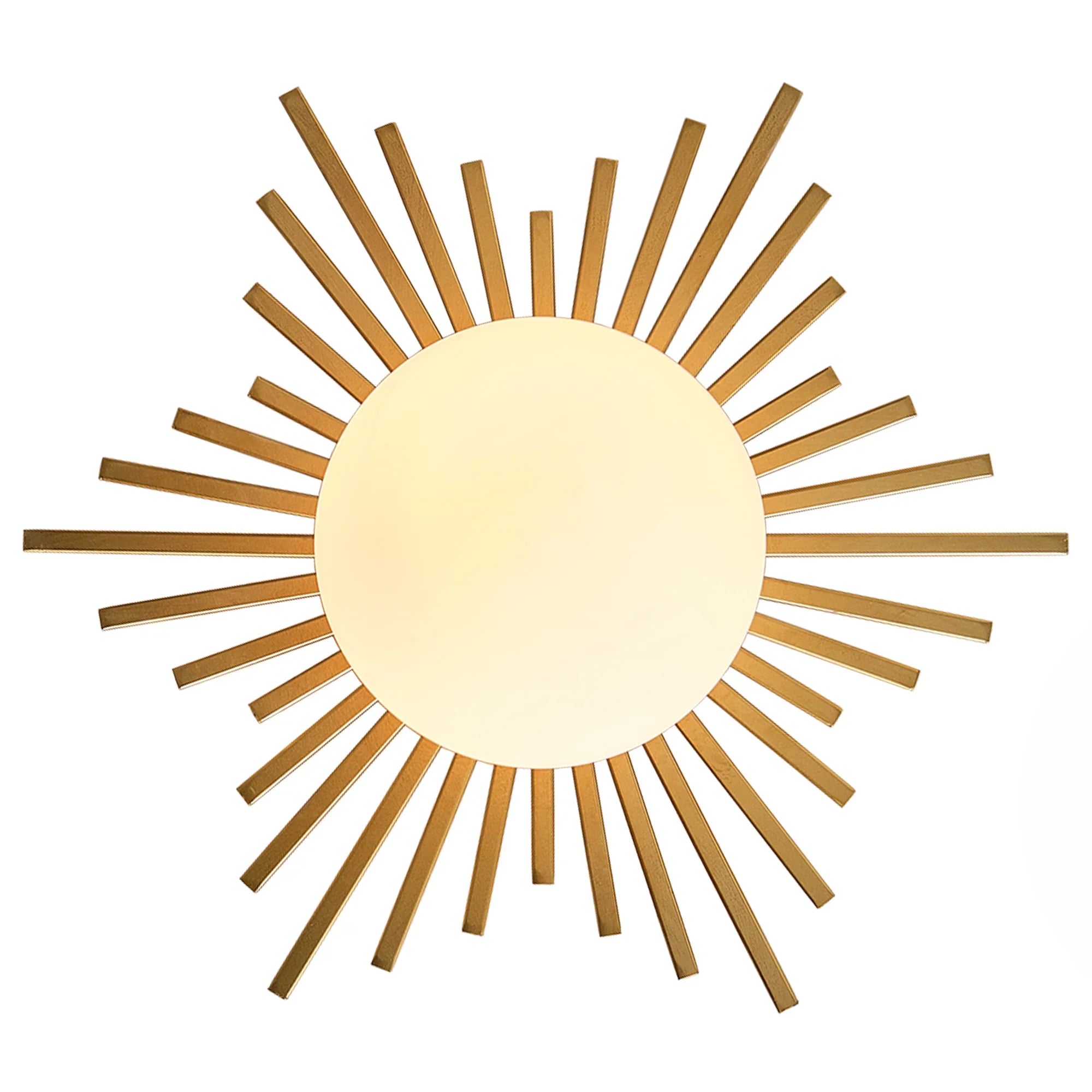 Iris 1 Light Golden Semi Flush Mount Ceiling Light 18 Inch