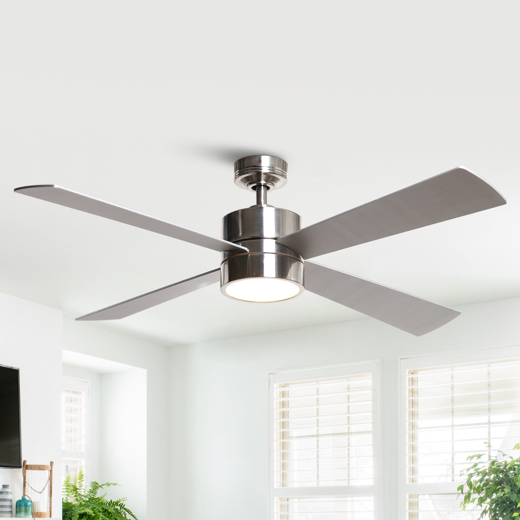 52" Bucholz Industrial Dimmable Ceiling Fan