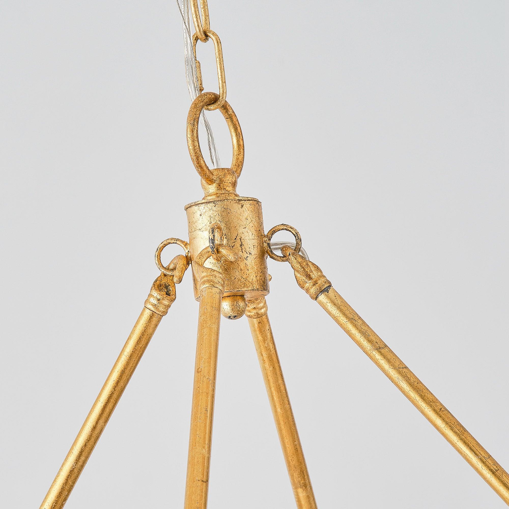 Candle Style Golden Modern 8-Light Chandelier