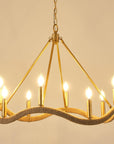 Candle Style Golden Modern 8-Light Chandelier