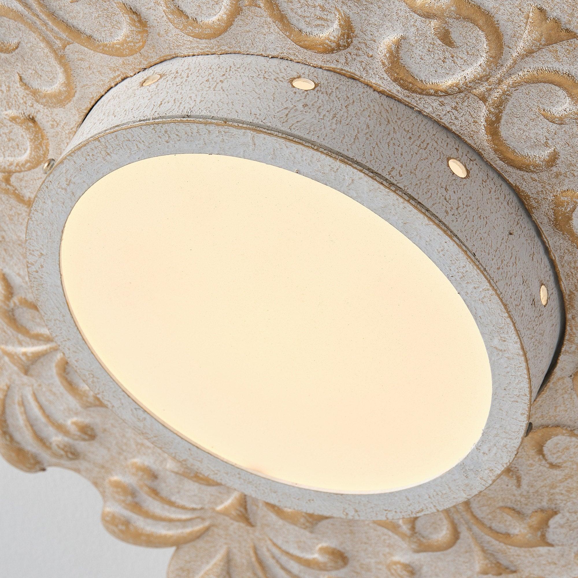 Sunburst White Modern 22 Inch LED Flush Mount Light