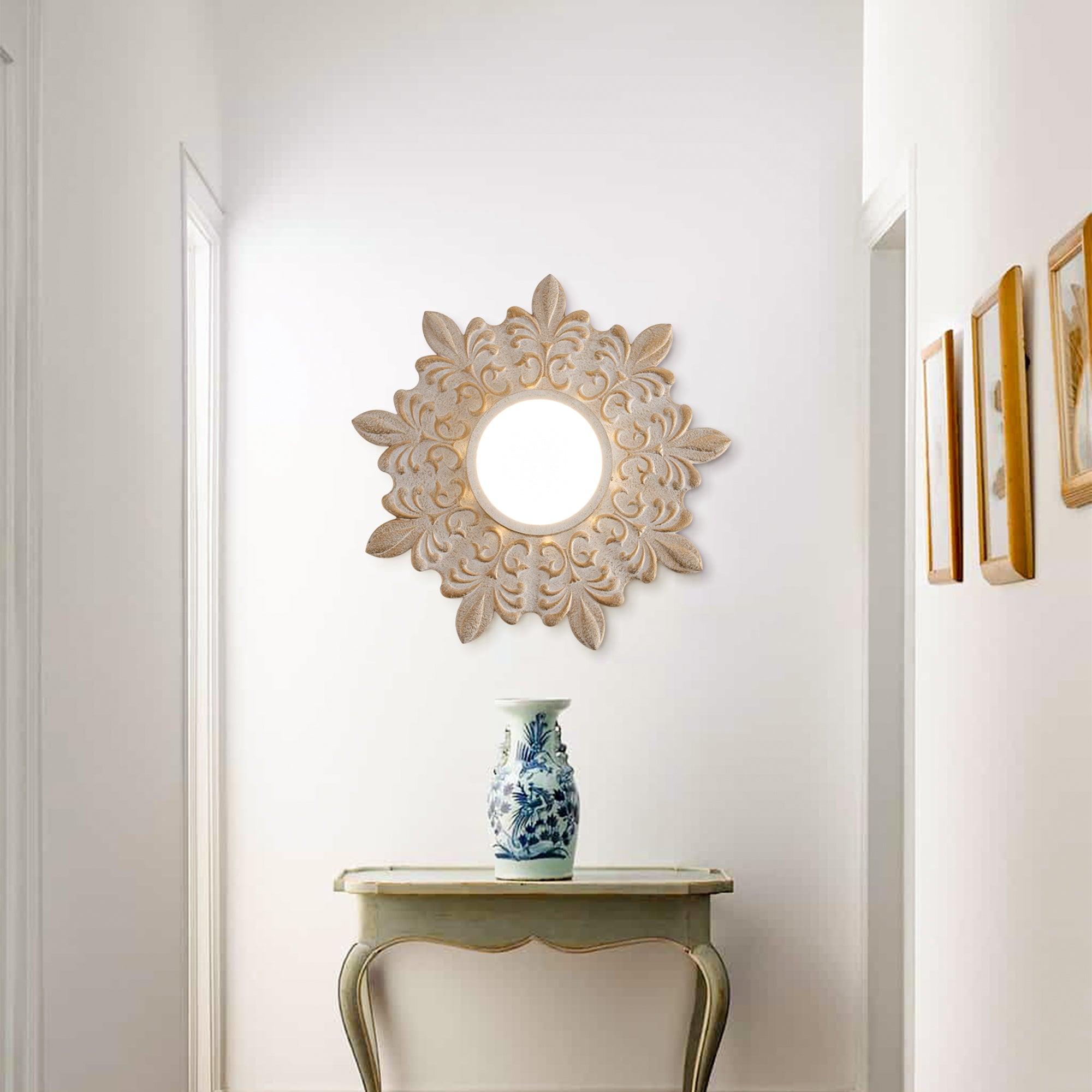 Sunburst White Modern 22 Inch LED Flush Mount Light