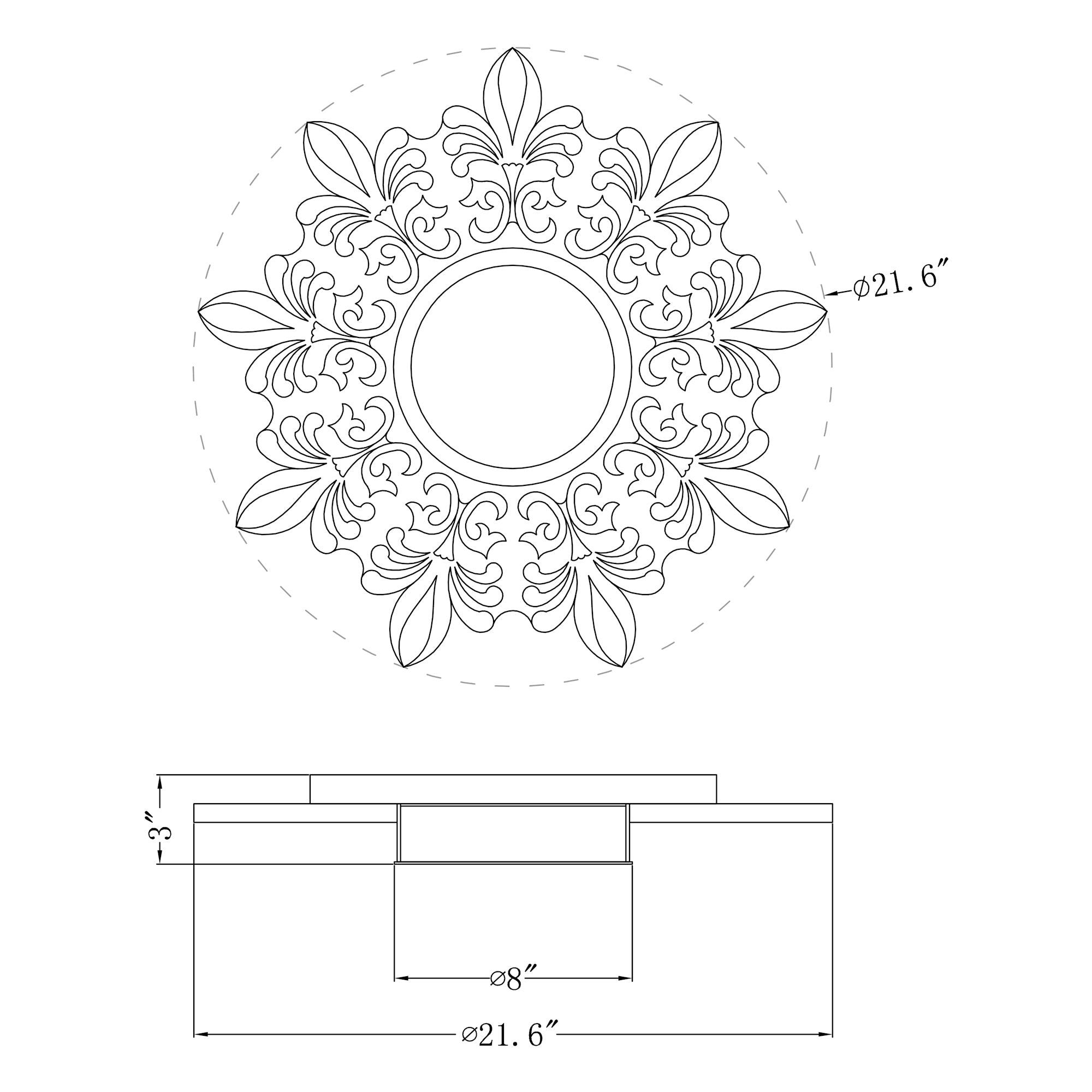Sunburst White Modern 22 Inch LED Flush Mount Light