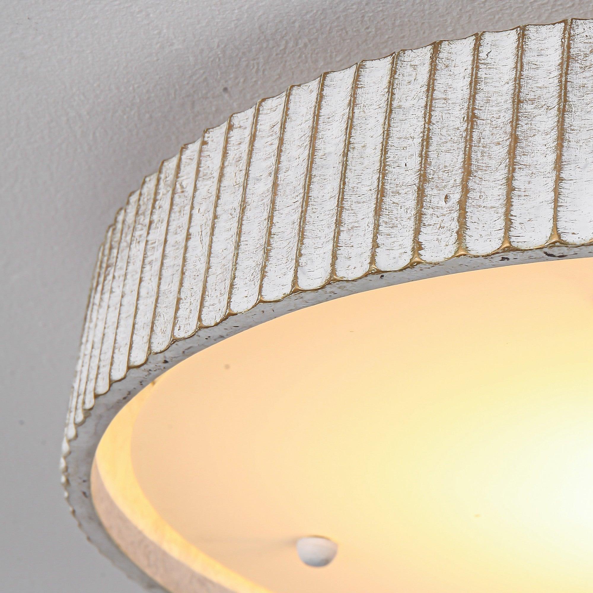 White Modern 18 Inch LED Flush Mount Light