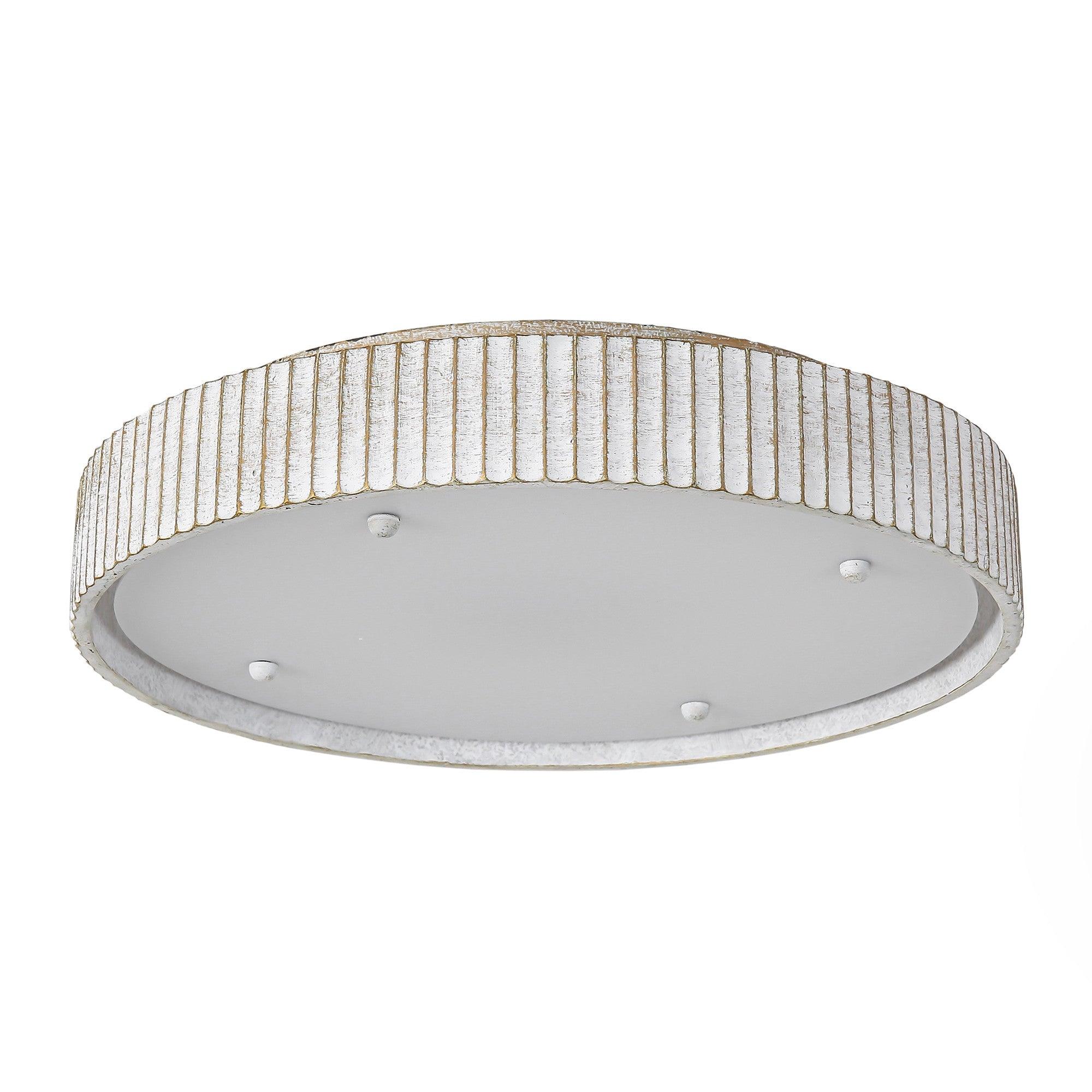 White Modern 18 Inch LED Flush Mount Light
