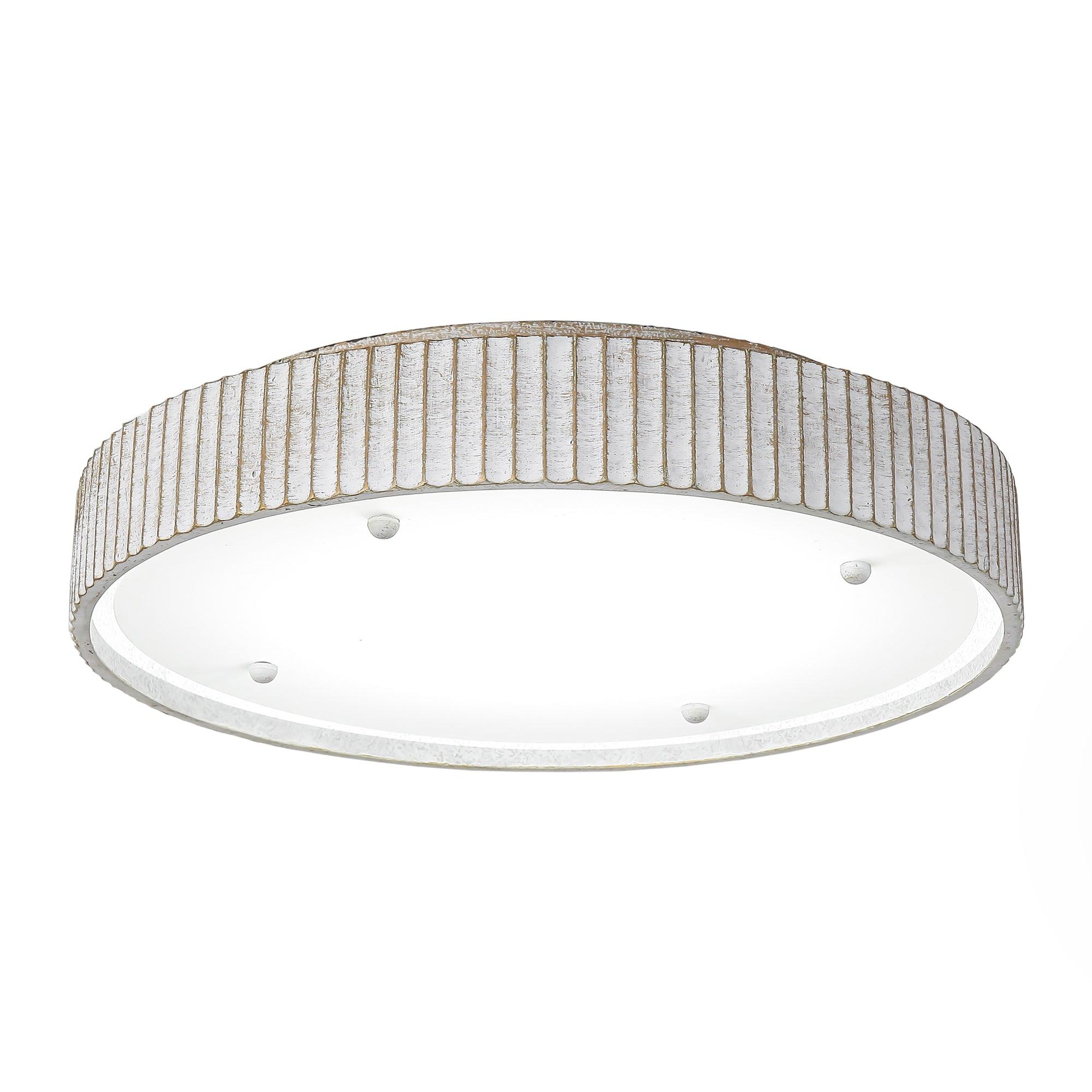 White Modern 18 Inch LED Flush Mount Light