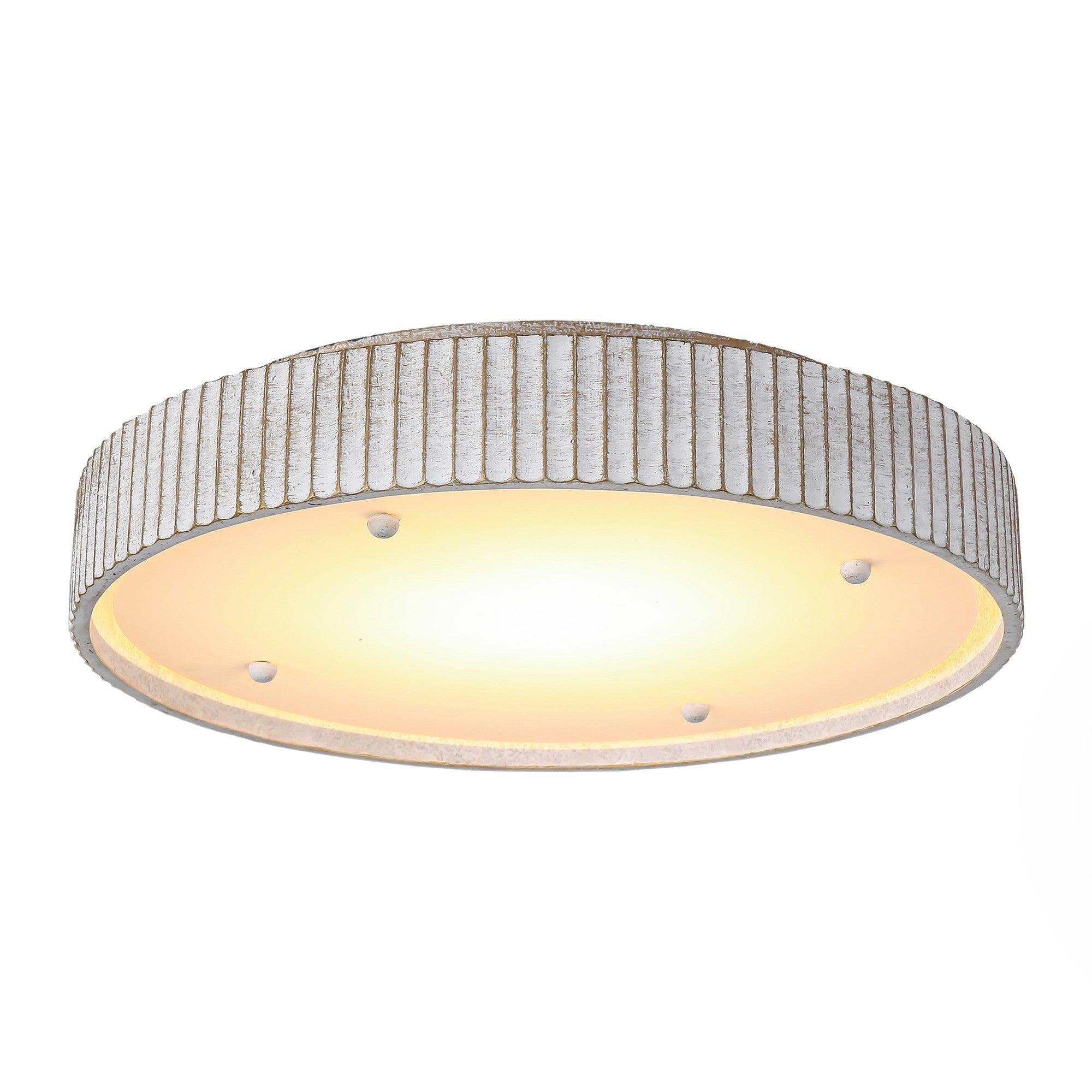 White Modern 18 Inch LED Flush Mount Light