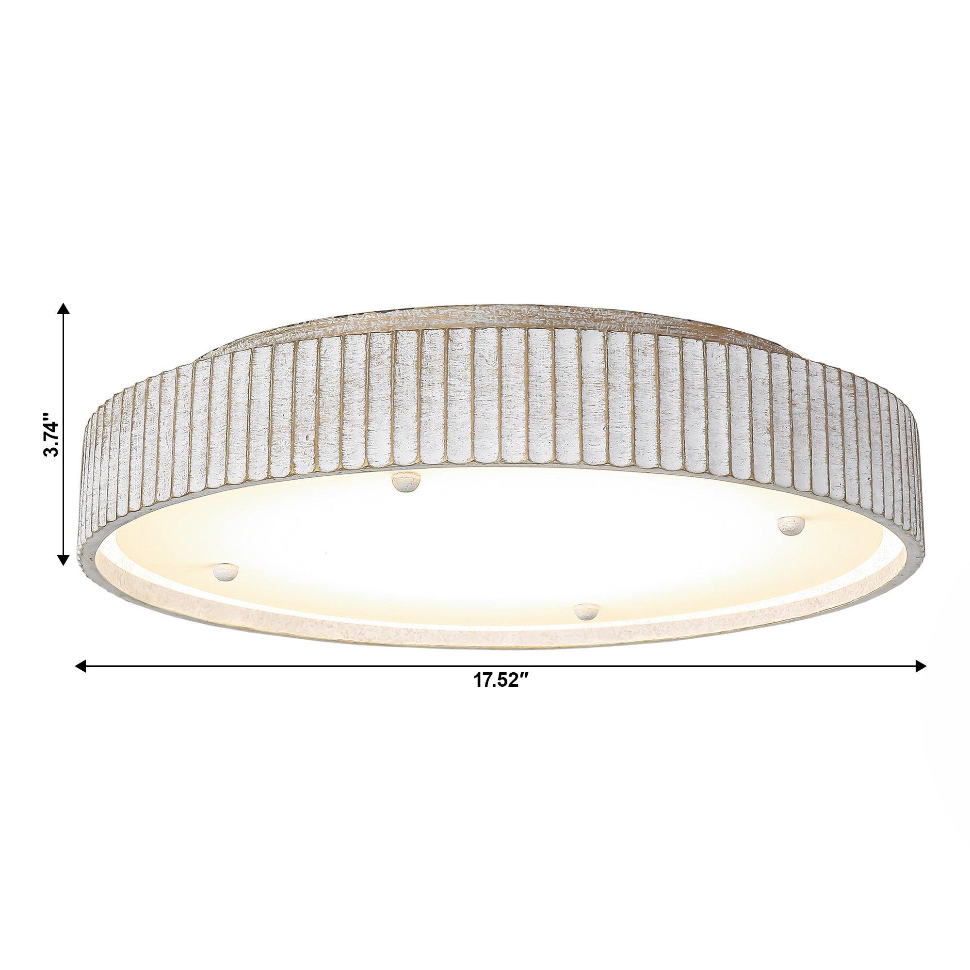 White Modern 18 Inch LED Flush Mount Light