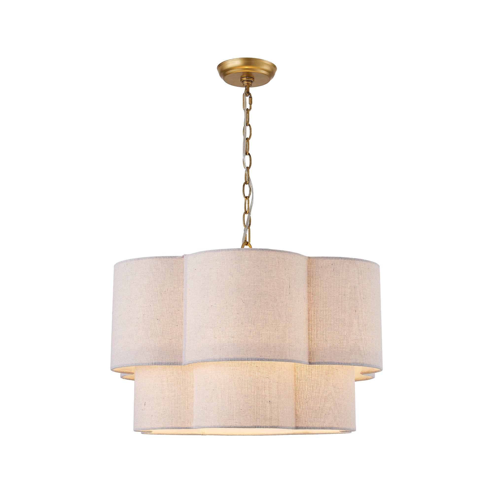 Elowen 6-Light Layered Fabric Pendant Light