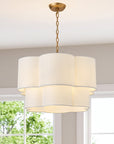Elowen 6-Light Layered Fabric Pendant Light