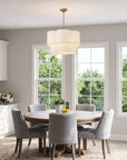 Elowen 6-Light Layered Fabric Pendant Light
