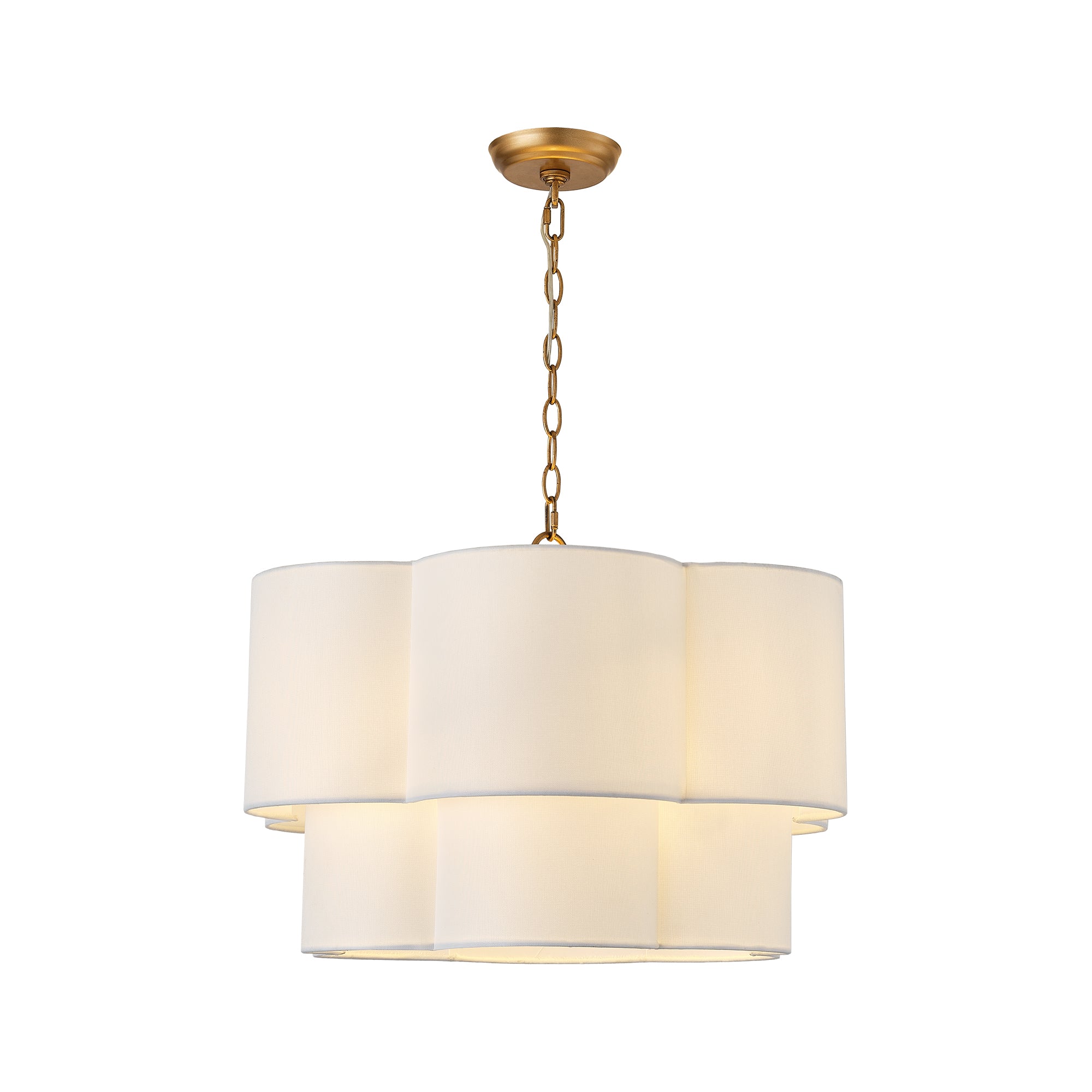 Elowen 6-Light Layered Fabric Pendant Light