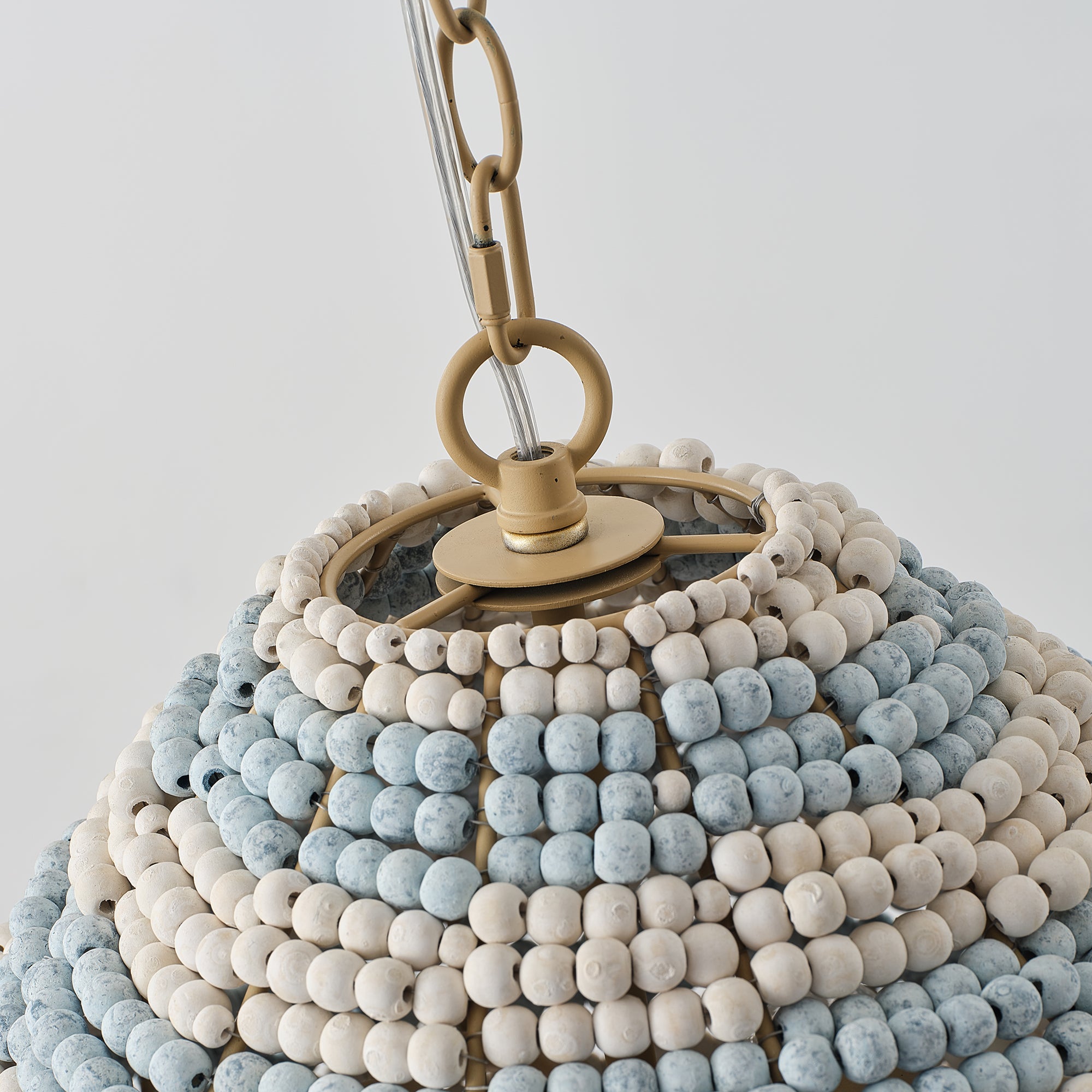 15" Beaded Dome Pendant Light