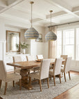 15" Beaded Dome Pendant Light