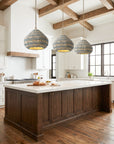 15" Beaded Dome Pendant Light