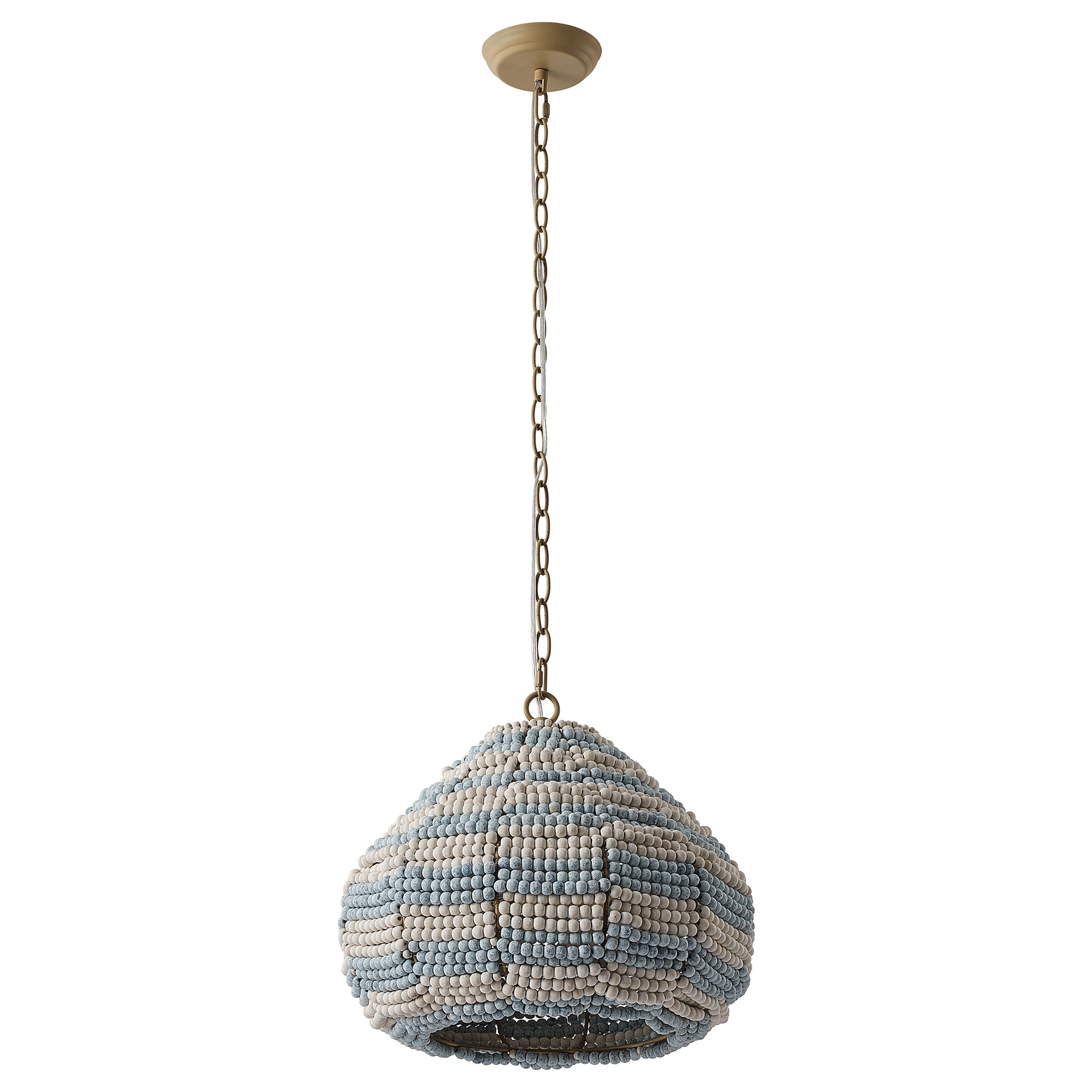 15" Beaded Dome Pendant Light