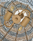 15" Beaded Dome Pendant Light