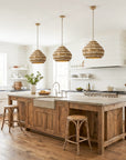 15" Beaded Dome Pendant Light