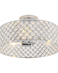 Modern Chrome 15 Inch 3-Light Semi Flush Mount Light