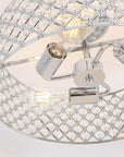 Modern Chrome 15 Inch 3-Light Semi Flush Mount Light