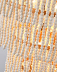 32 Inch Nelly 9 Light Bohemian Wood Beaded Chandelier