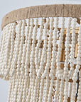 32 Inch Nelly 9 Light Bohemian Wood Beaded Chandelier