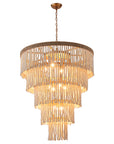 32 Inch Nelly 9 Light Bohemian Wood Beaded Chandelier