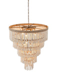 32 Inch Nelly 9 Light Bohemian Wood Beaded Chandelier
