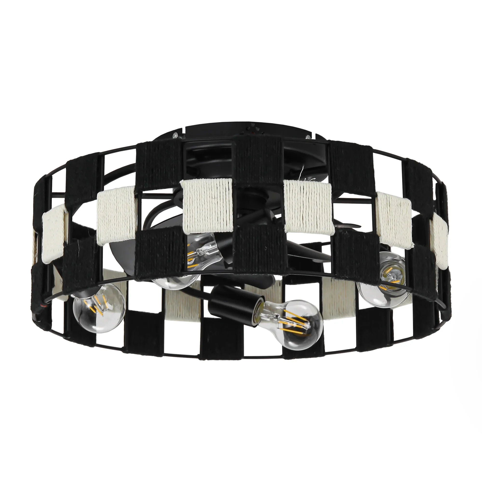 18" Black Industrial Smart Ceiling Fan - IPLUS Lighting