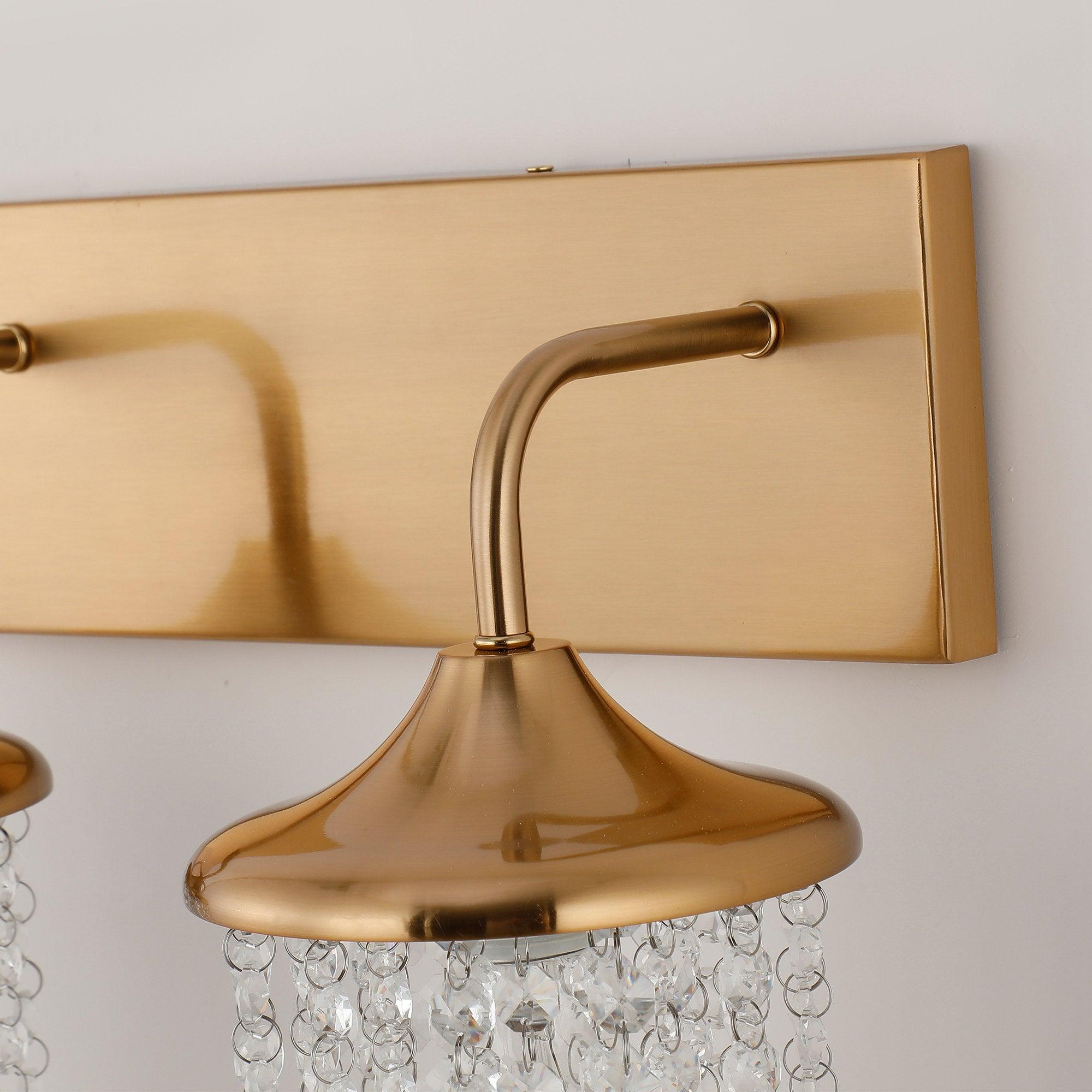 Crystal Modern 3-Light Golden Wall Light