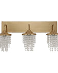 Crystal Modern 3-Light Golden Wall Light