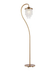 Golden 1-Light Crystal Floor Lamp