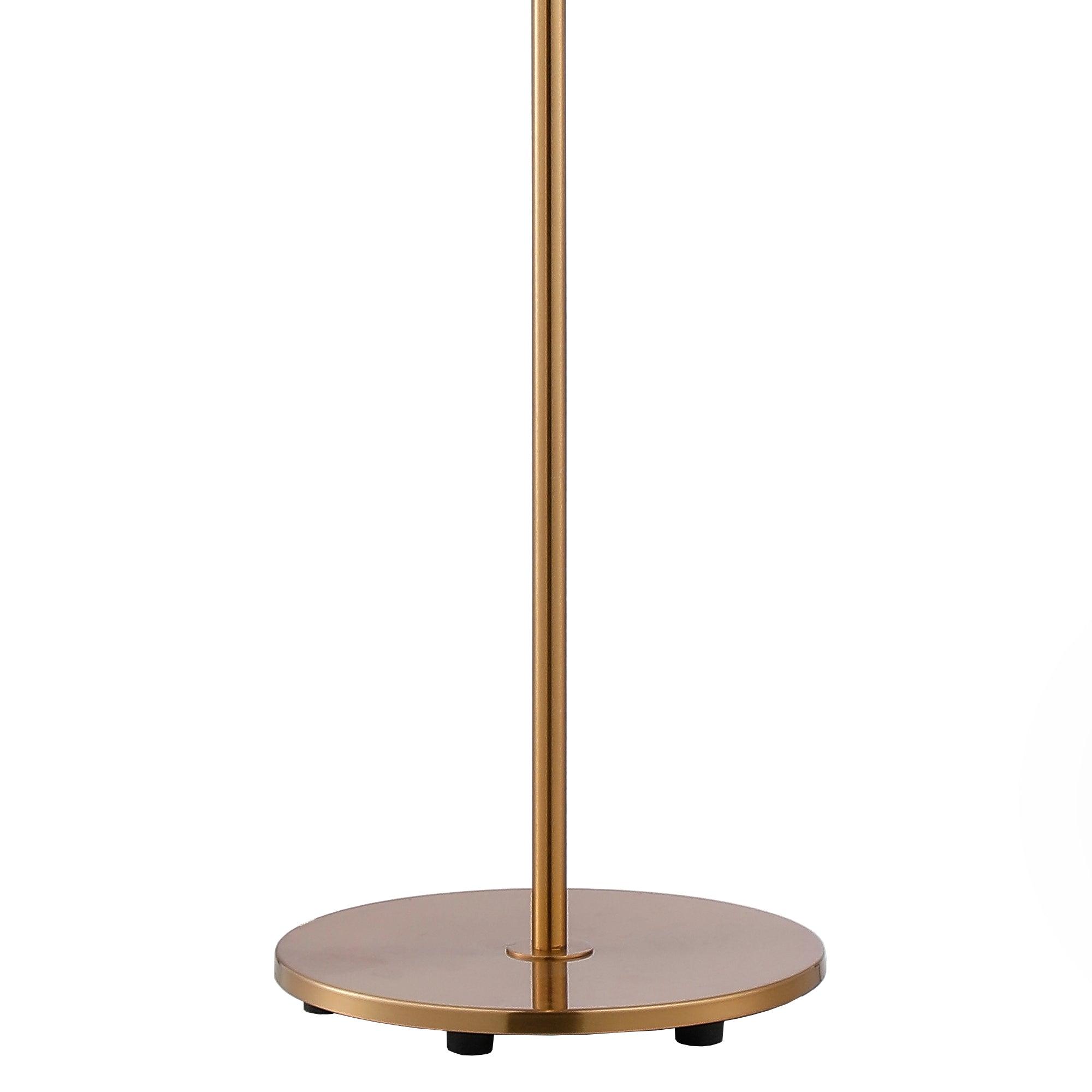 Golden 1-Light Crystal Floor Lamp