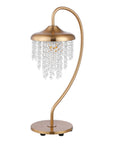 Crystal Shade Golden Modern 1-Light Table Lamp