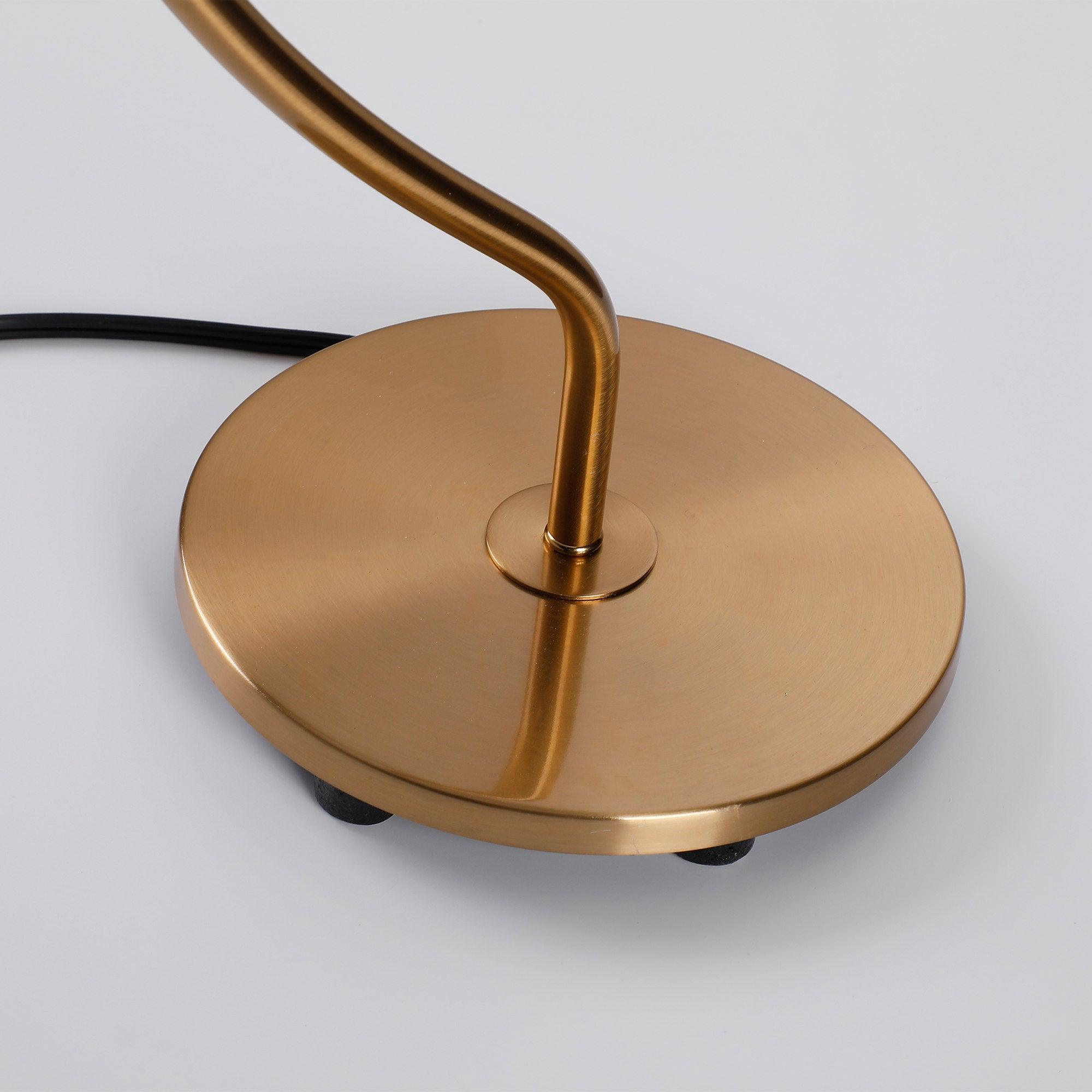 Crystal Shade Golden Modern 1-Light Table Lamp