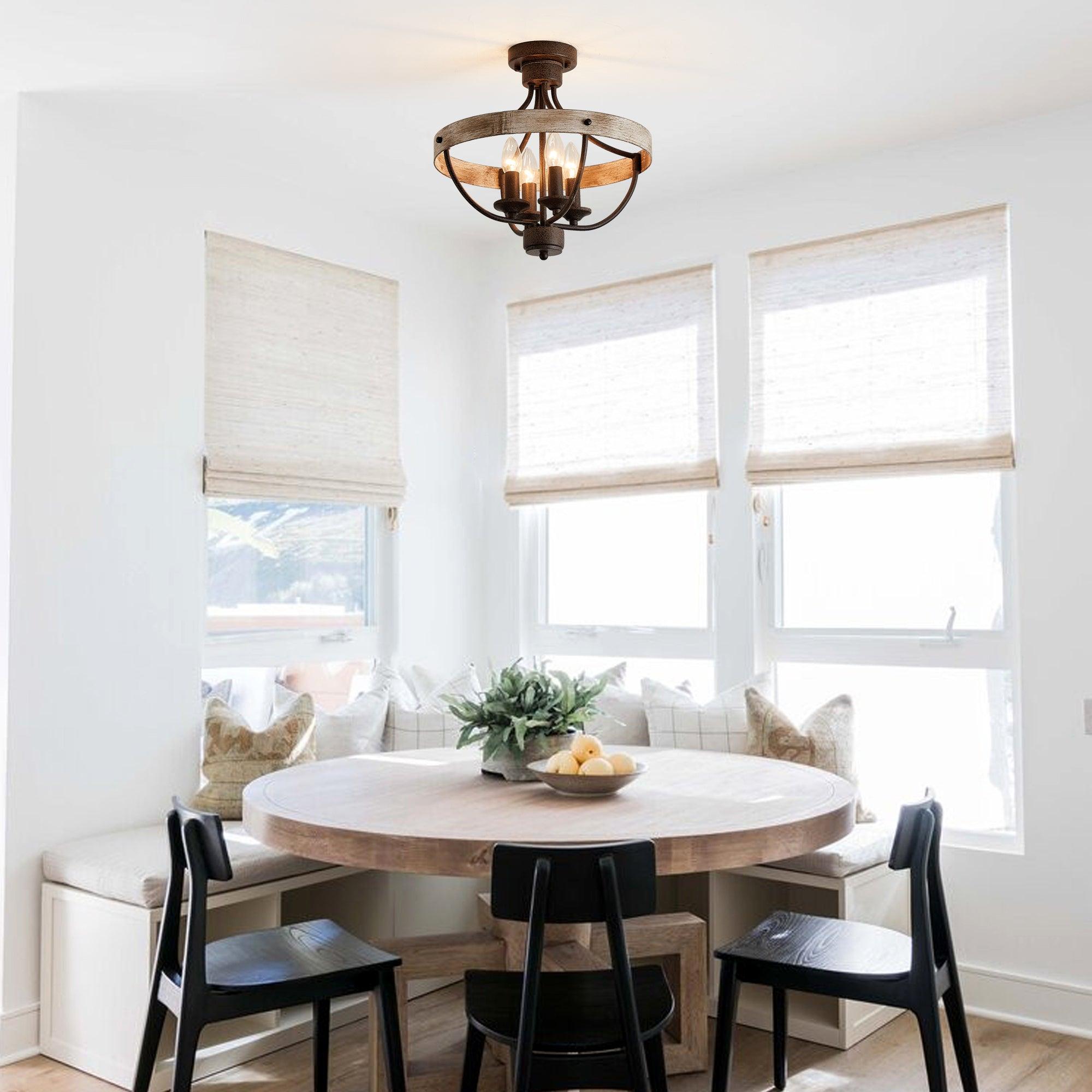 Industrial 4-Light Ceiling Light