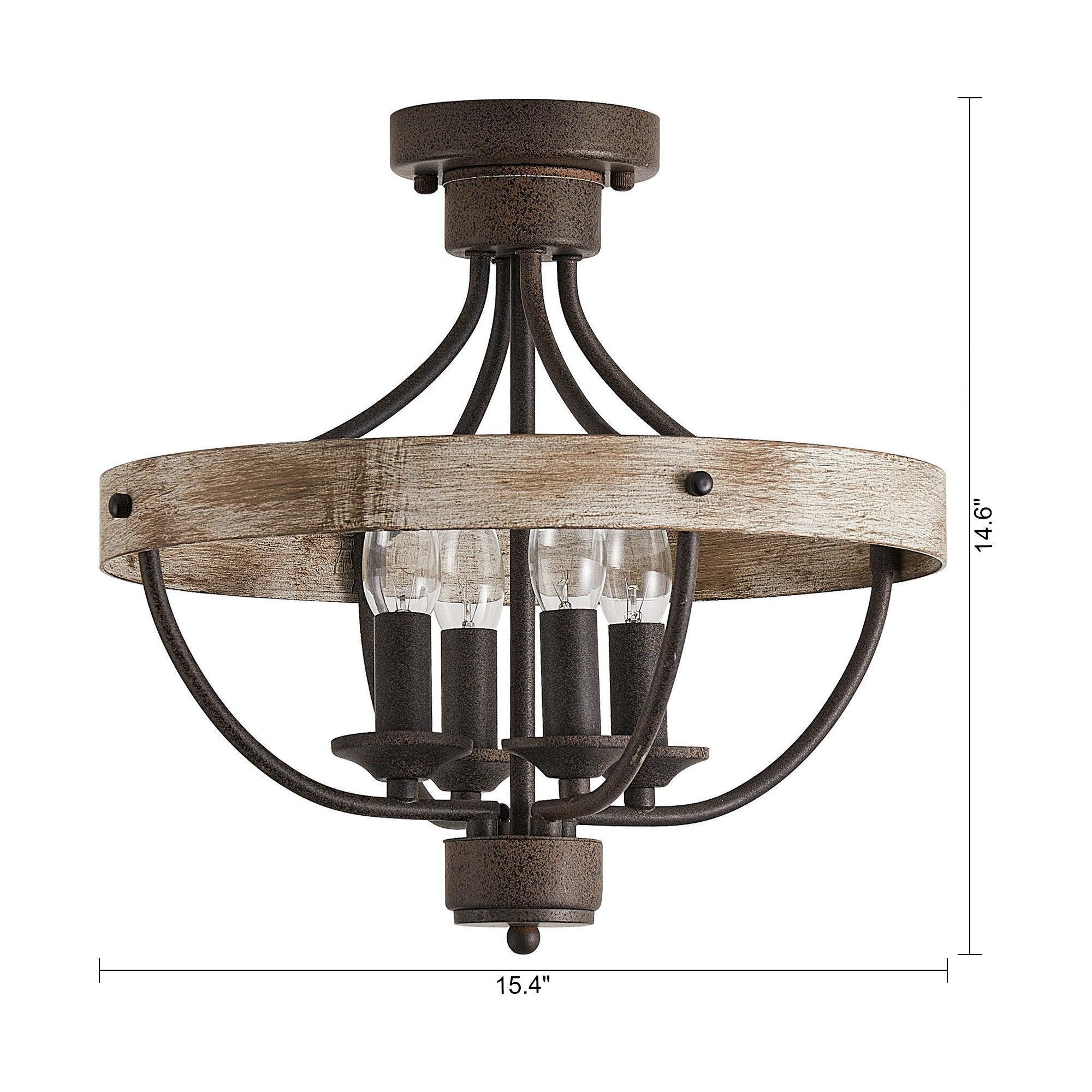 Industrial 4-Light Ceiling Light