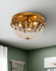 Golden LED 3-Light Modern Bohemian Flush Mount Light