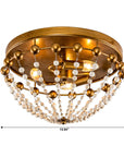 Golden LED 3-Light Modern Bohemian Flush Mount Light